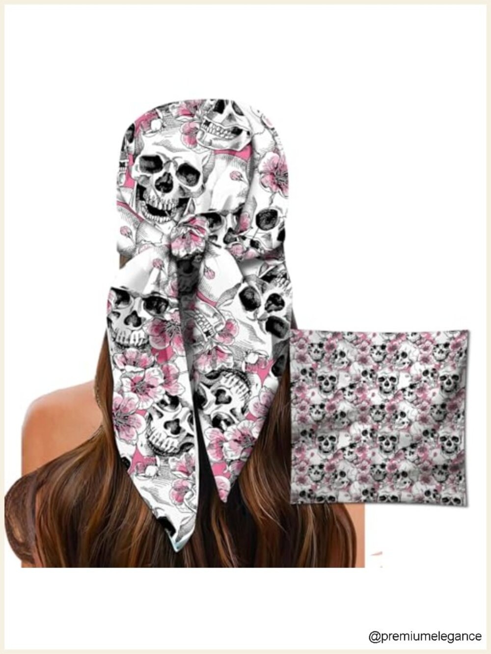 Satin Feel Square Scarf for Women, 27.5" Fashion Hair Wrap Bandana Multicolor